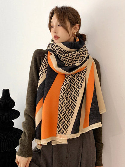 Original Warm Cartoon Print Shawl&Scarf by migunica