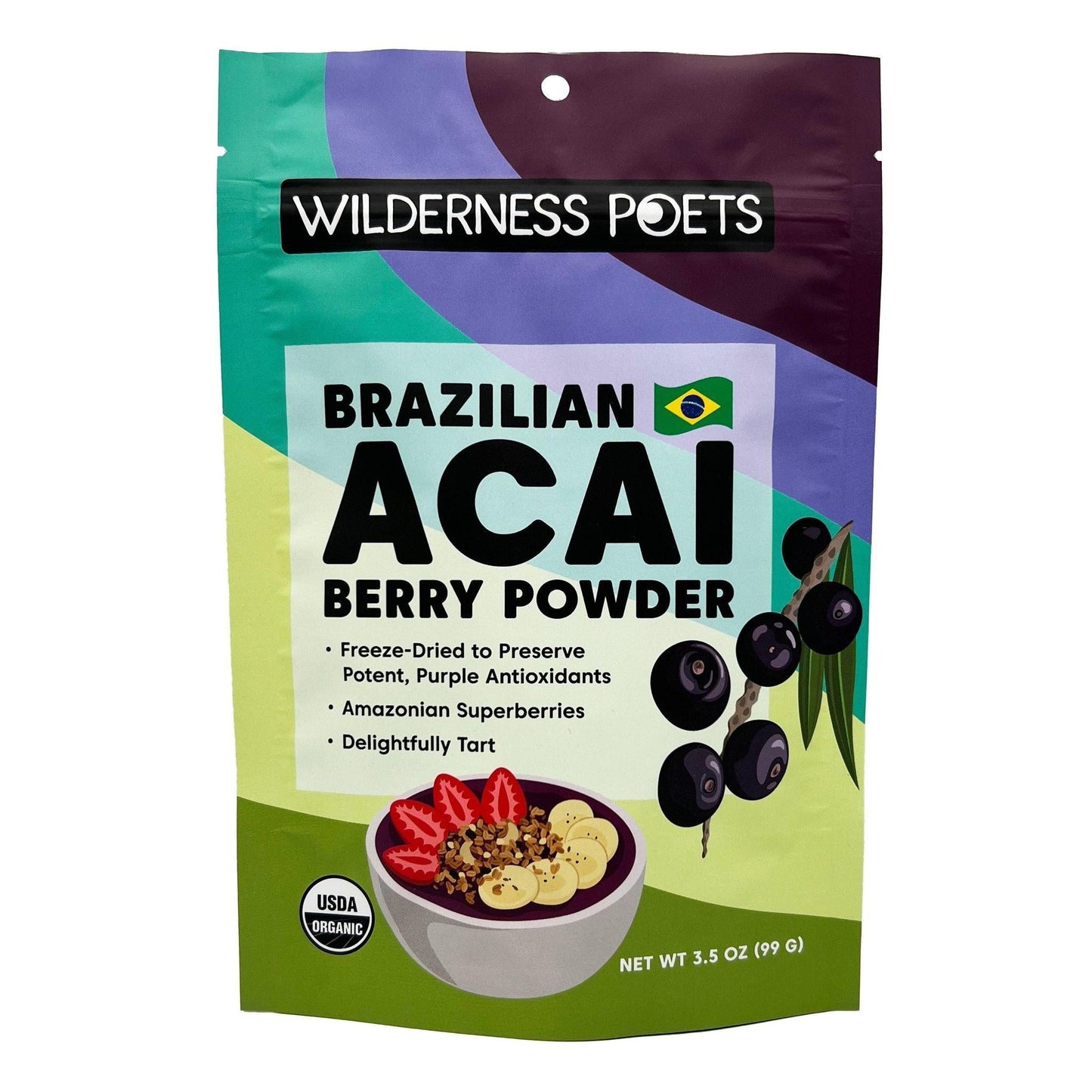 Wilderness Poets - Organic Brazilian Acai Berry Powder (3.5OZ) by The Epicurean Trader