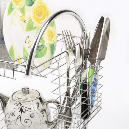 Better Chef 16" 2-Level Chrome-Plated S-Shaped Dish Rack by Jupiter Gear Home