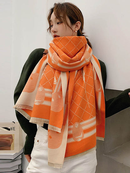 Original Warm Print Shawl&Scarf by migunica