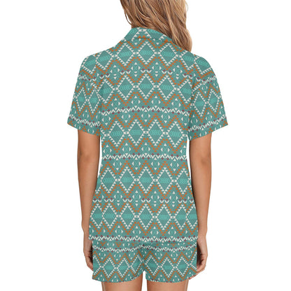 Turquoise Aztec Western Women's Pajama Set by Baha Ranch Western Wear