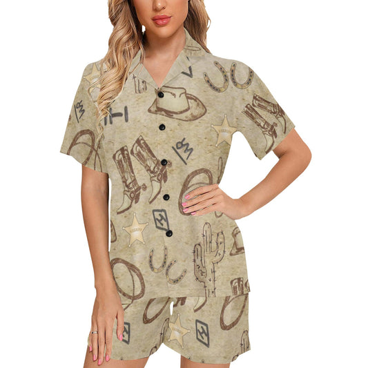 Old West Women's Western Pajama Set by Baha Ranch Western Wear