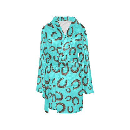 Turquoise Horseshoe Women's Western Bath Robe by Baha Ranch Western Wear