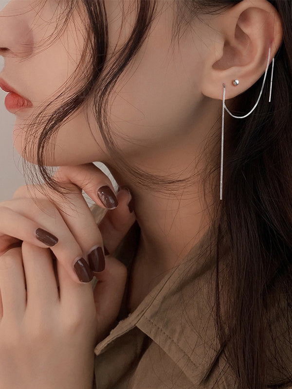 Normcore Tasseled Drop Earrings by migunica