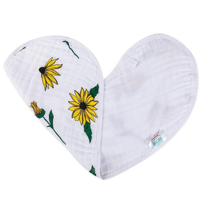 Baby Burp Cloth & Bib Combo:  Black-Eyed Susan by Little Hometown