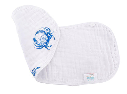 Baby Burp Cloth & Bib Combo: Blue Crab by Little Hometown