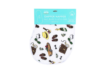 Baby Burp Cloth & Bib Combo: Dapper Napper by Little Hometown