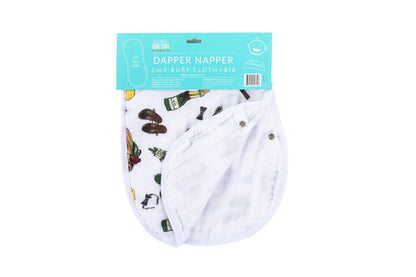 Baby Burp Cloth & Bib Combo: Dapper Napper by Little Hometown