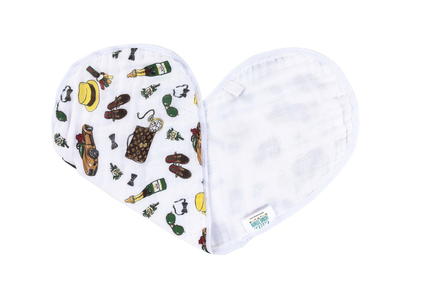 Baby Burp Cloth & Bib Combo: Dapper Napper by Little Hometown