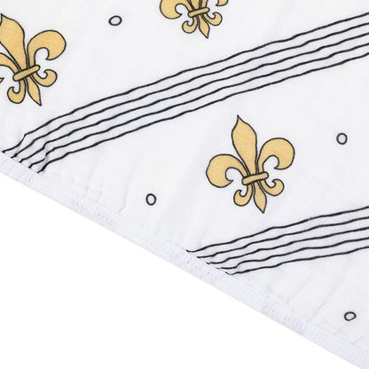 Baby Burp Cloth & Bib Combo: Fleur de Lis by Little Hometown