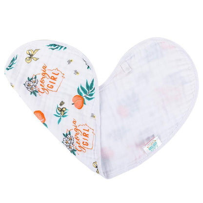 Baby Burp Cloth & Bib Combo: Georgia Girl by Little Hometown