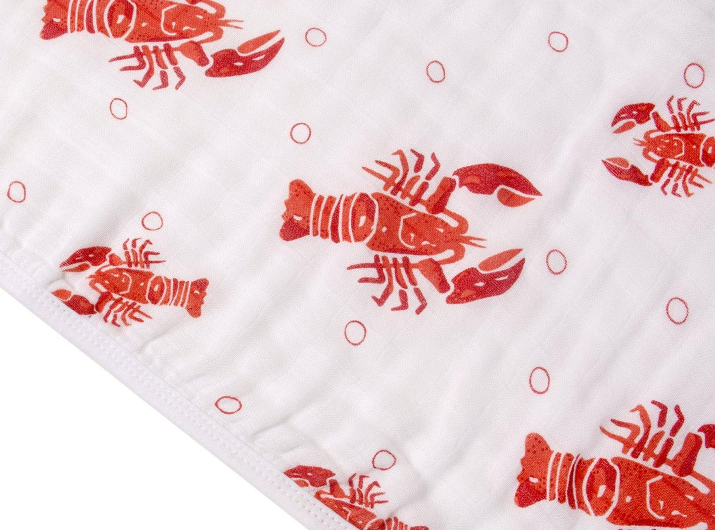 Baby Burp Cloth & Bib Combo Heads Tails Crawfish Lobster by Little Hometown