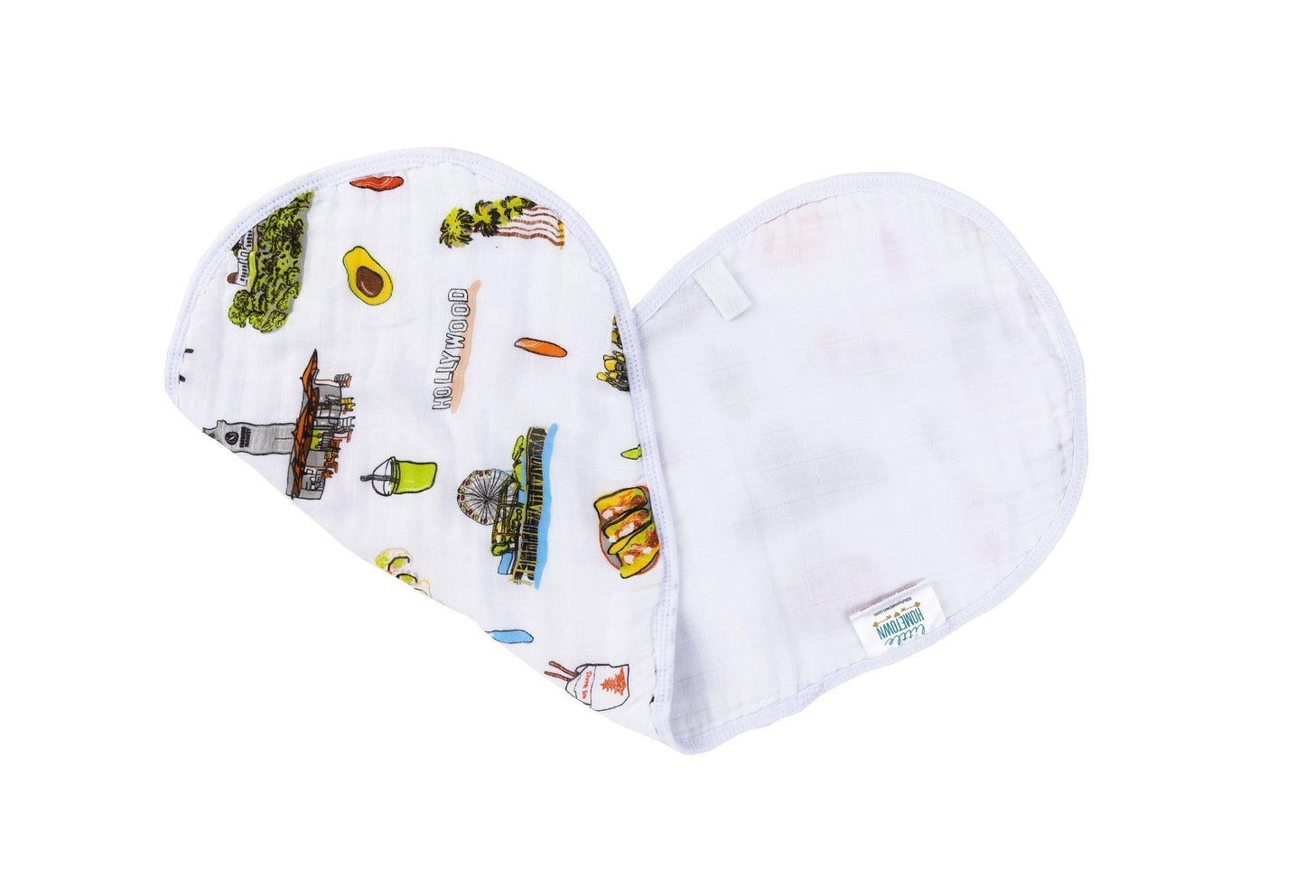 Baby Burp Cloth & Bib Combo: Los Angeles Baby by Little Hometown