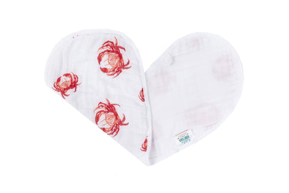 Baby Burp Cloth & Bib Combo: Pink Crab by Little Hometown