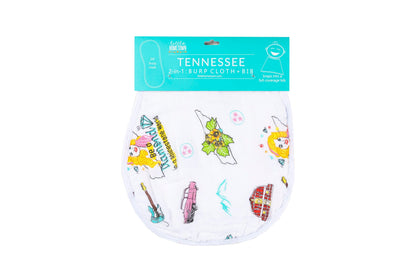 Baby Burp Cloth & Bib Combo:  Tennessee Baby (Floral) by Little Hometown