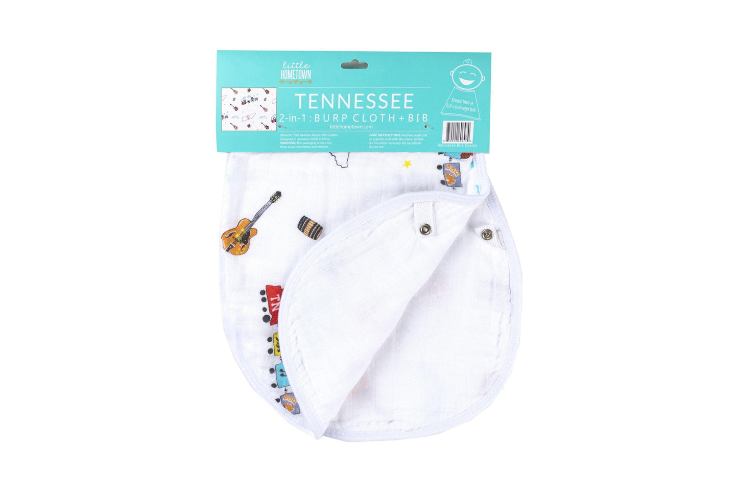 Baby Burp Cloth & Bib Combo: Tennessee Baby by Little Hometown