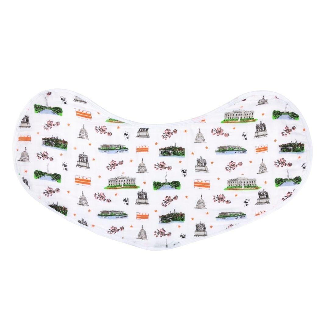 Baby Burp Cloth and Wraparound Bib (Washington DC) by Little Hometown