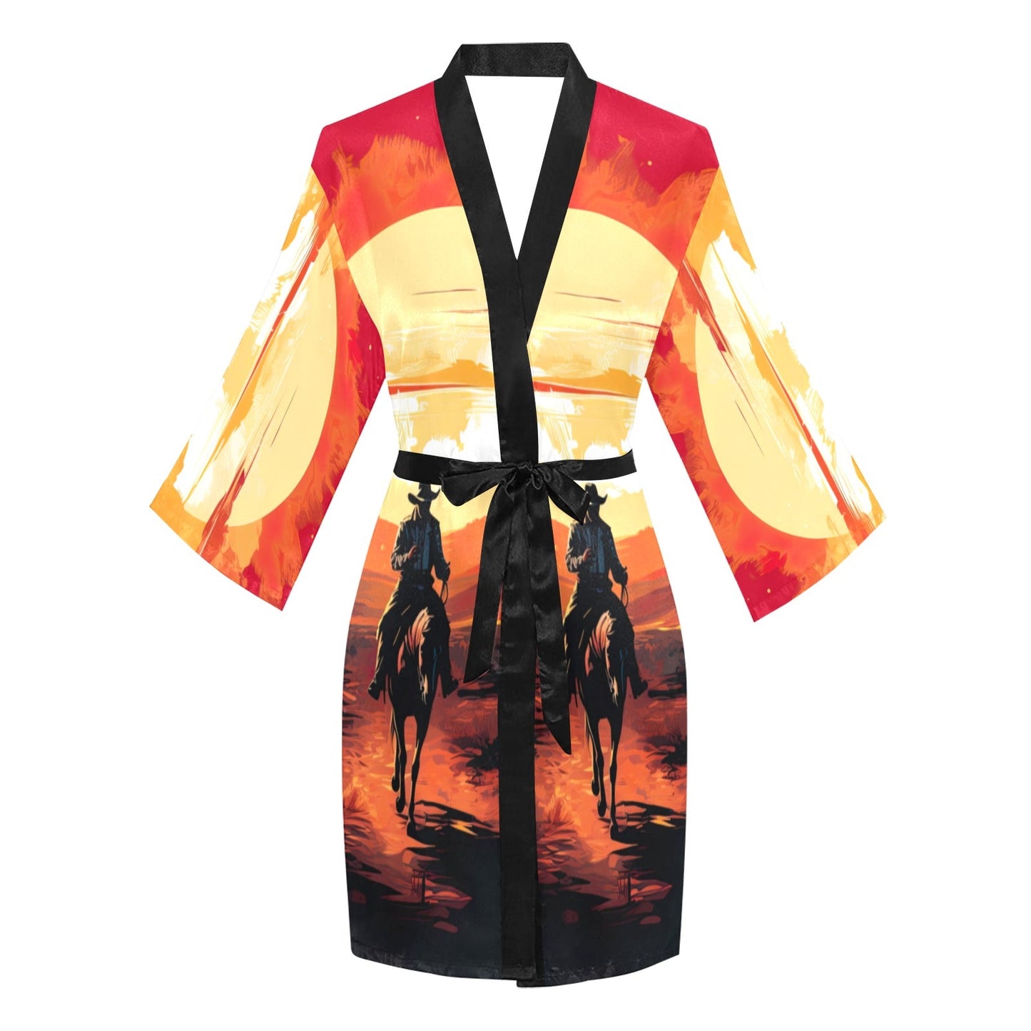 Cowboy Desert Sunset Women's Lounge Kimono Robe by Baha Ranch Western Wear