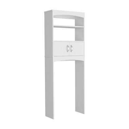 Over The Toilet Cabinet Valentia, Three Shelves, White Finish