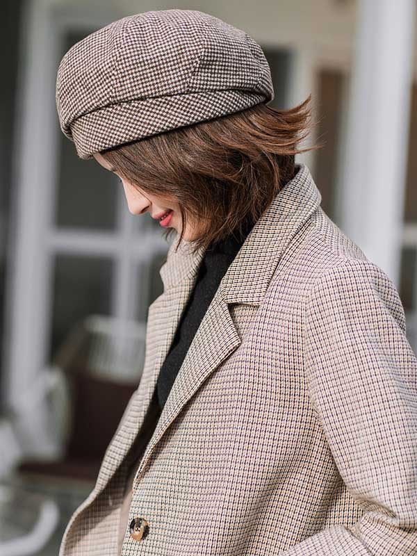 Personality Striped&Plaid Beret Hat by migunica