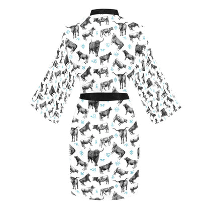 Cattle and Brands Women's Lounge Kimono Robe by Baha Ranch Western Wear