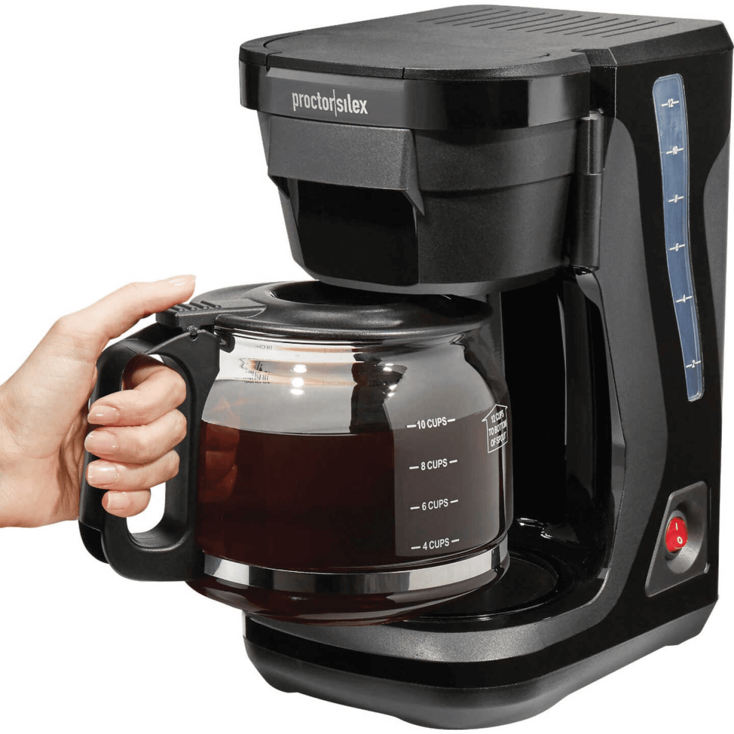 Proctor Silex Compact 12-Cup Auto-Pause Front-Fill Coffeemaker by Jupiter Gear Home