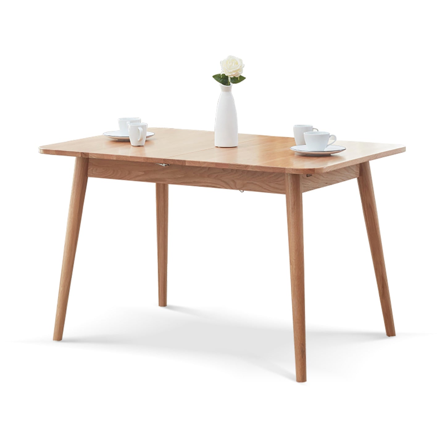 Natural Solid Oak Round Corner Dining Table by Blak Hom