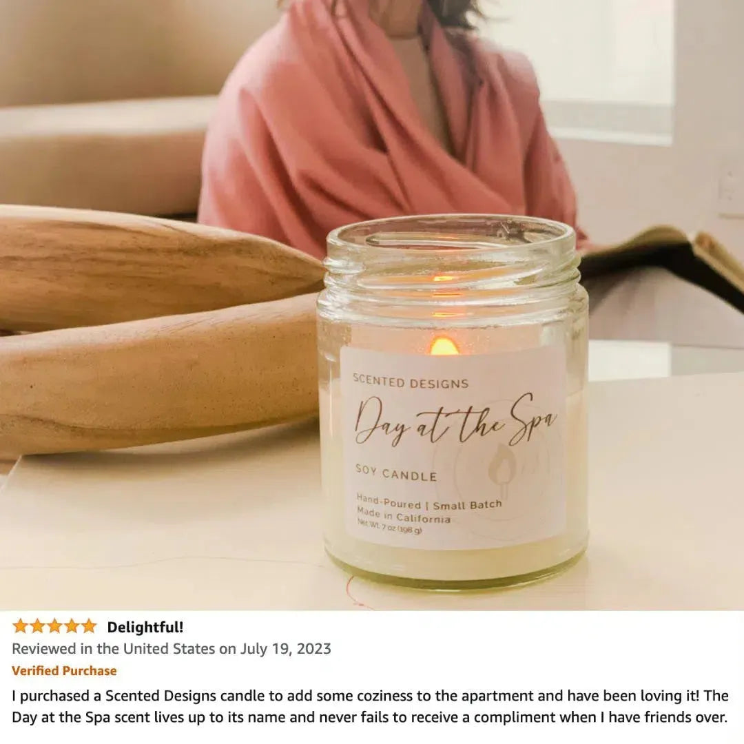 Day at the Spa Soy Candle - 7oz Glass Jar by Scented Designs Candle Company