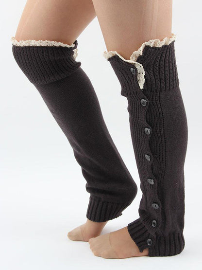 Vintage Knitting Lace Leg Warmers Accessories by migunica