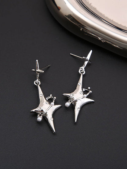 Normcore Geometric Star Shape Drop Earrings by migunica