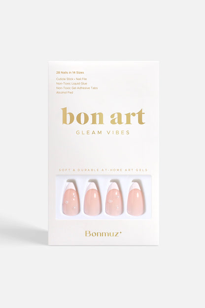 Romantic French | Soft & Durable Press-On Nails by Bonmuz