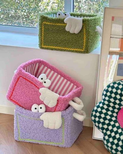 Whimsical Eclectic Big Eyes Plush Cute Laundry Storage Baskets - Laundry Bag for Kids Children by INSPECIAL HOME