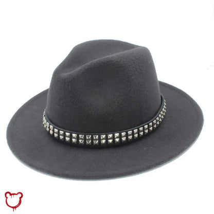 "Black Stud Fedora Hat" by The Cursed Closet