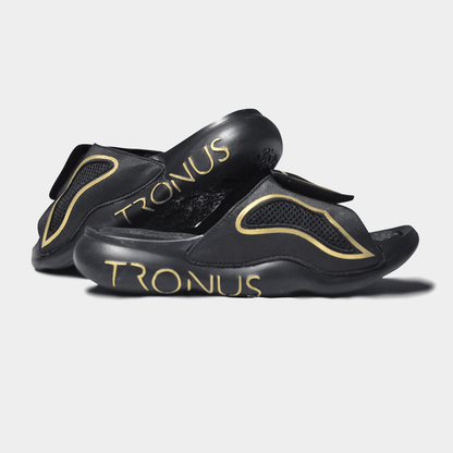 YOUTH LUXE SPORTS RECOVERY SLIDES BLACKOUT by TRONUS FOOTWEAR