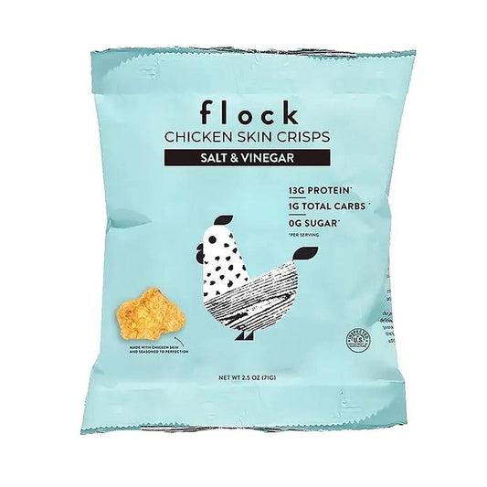 FLOCK - 'Salt & Vinegar' Chicken Skin Crisps (2.5OZ) by The Epicurean Trader