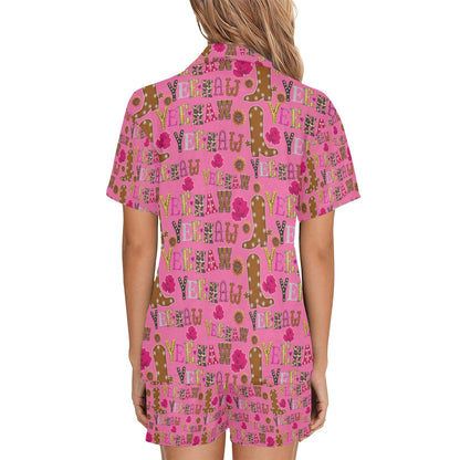 Pink Yeehaw Women's Western Pajama Set by Baha Ranch Western Wear