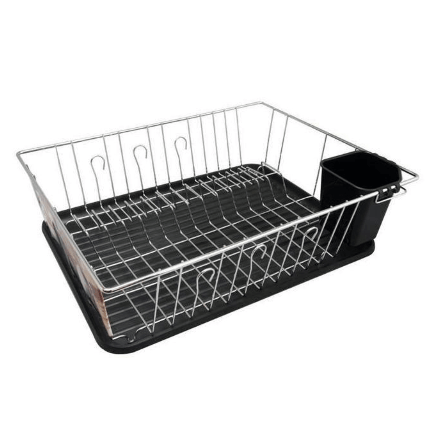 Better Chef 16" Chrome-Plated Metal Dish Rack with Drain Tray by Jupiter Gear Home