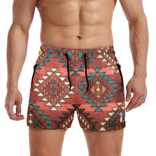 Mullet Cowboy Adobe Aztec Beach Shorts by Baha Ranch Western Wear