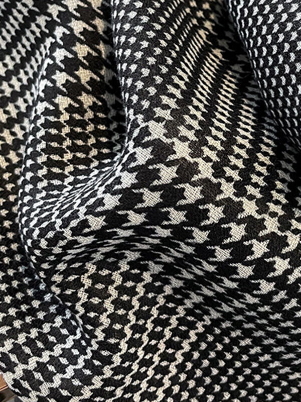 Vintage Houndstooth Floral Printed Scarf by migunica