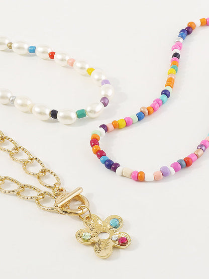 Multi-Colored Dainty Necklace Necklaces Accessories by migunica