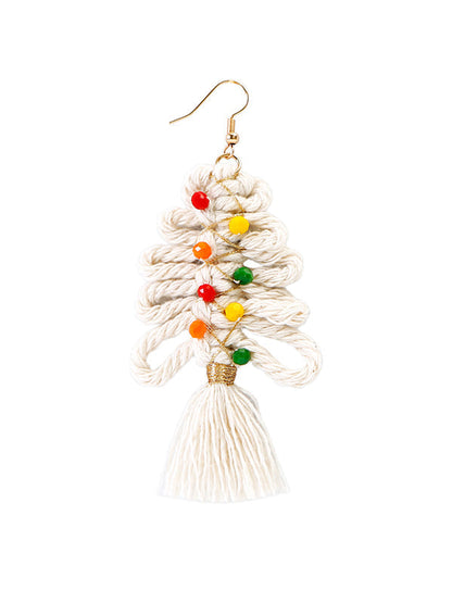 Tasseled Earrings Christmas Tree Accessories by migunica