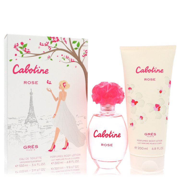 Cabotine Rose by Parfums Gres Gift Set -- 3.4 oz Eau De Toilette Spray + 6.7 oz Body Lotion for Women by Avera Group