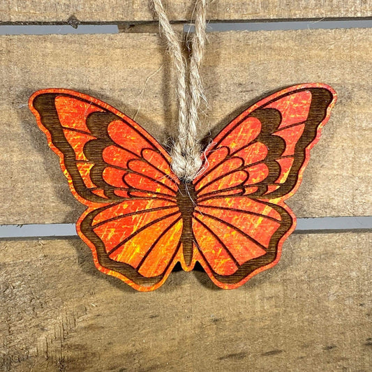 Monarch Wooden Christmas Ornaments by Cate's Concepts, LLC