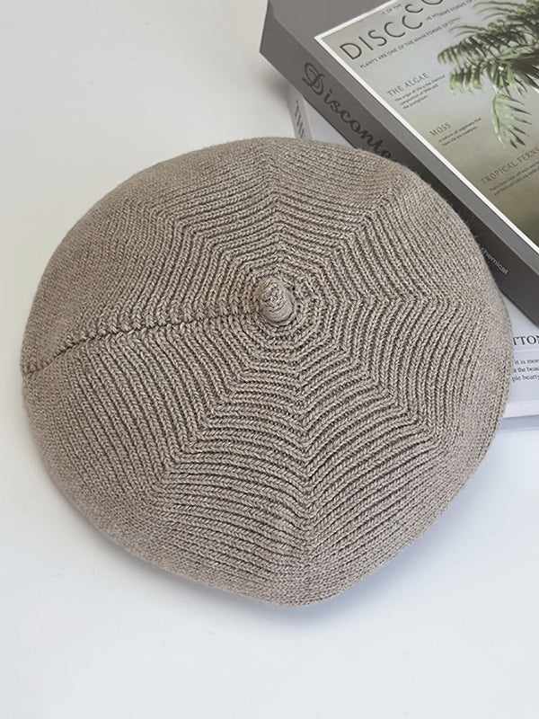 Solid Color Split-Joint Beret Hat by migunica