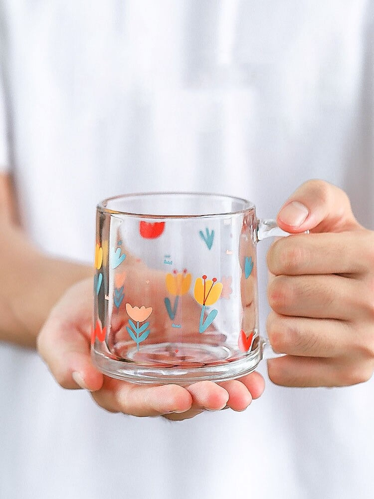 Modern Printed Glass Mugs by Izhar Studio- CA