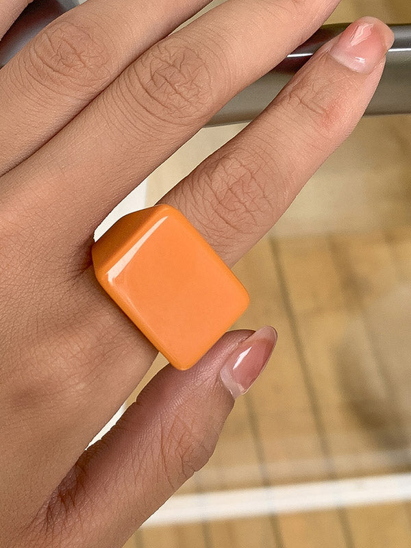 Original Stylish Resin 8 Colors Geometric Ring by migunica