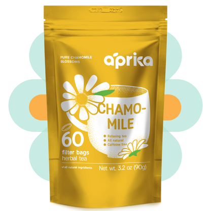 100% Pure Chamomile Herbal Tea, 60 bags by Aprika Life