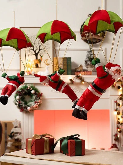 Christmas Electric Santa Decor, Santa Climbing Ropes & Ladder Toy Ornament by INSPECIAL HOME