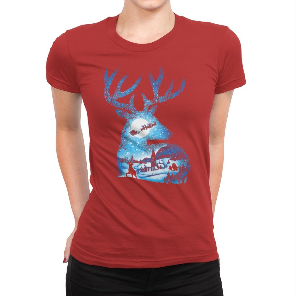 Christmas Reindeer - Womens Premium by RIPT Apparel