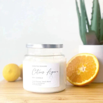 Citrus Agave 2-Wick Soy Candle - 15oz Apothecary Jar by Scented Designs Candle Company